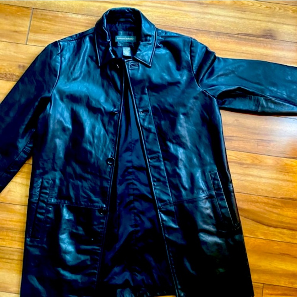 vintage Banana Republic leather trench